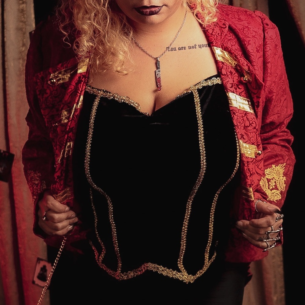 Spirit Ringleader Costume!! Red and Black Jacket with Gold Details